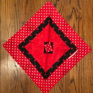 Vintage Red/Black Bandana / made in USA